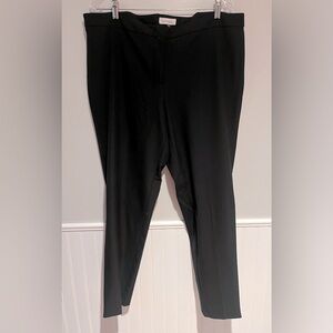 Calvin Klein High Waisted Skinny Black Dress Pants Zipper Ankle Women’s Size 16W